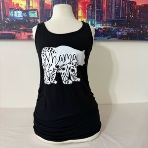 Women's Black Mama Graphic Tank Top